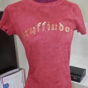 harry potter gryffindor marroon burgundy top sz large womens